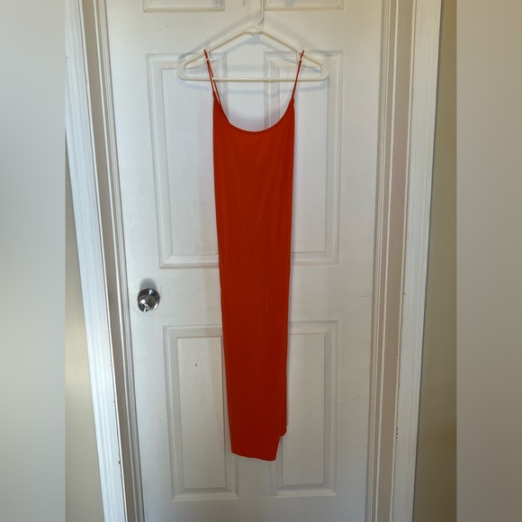SHEIN SXY Neon Orange Criss-Cross Backless Cami Dress - Picture 5 of 9